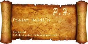 Pieler Helén névjegykártya